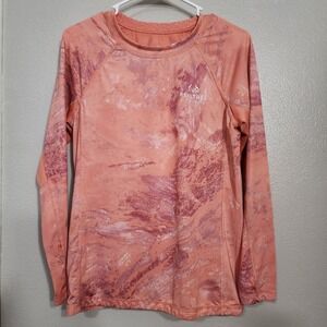 Realtree‎ S Ladies Orange Reversible Long Sleeve Performance Fishing Wicking
